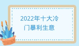 2022年十大冷门暴利生意、能赚钱的冷门生意有哪些？