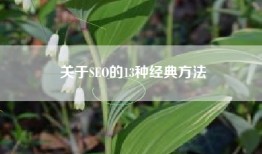 关于SEO的13种经典方法