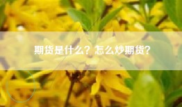 期货是什么？怎么炒期货？