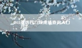 2018英语四六级成绩查询入口