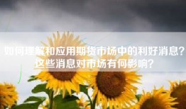 如何理解和应用期货市场中的利好消息？这些消息对市场有何影响？