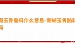 珊瑚玉骨骼料什么意思-珊瑚玉骨骼料值钱吗