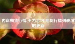 内盘期货行情(主力合约)期货行情列表,实时更新