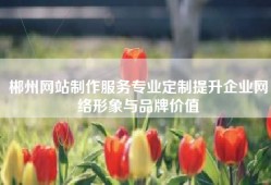 郴州网站制作服务专业定制提升企业网络形象与品牌价值