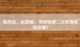 取件远、运营难，农村快递二次收费症结在哪？